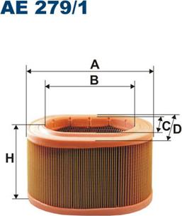 Filtron AE279/1 - Воздушный фильтр, двигатель unicars.by