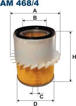 Filtron AM468/4 - Воздушный фильтр, двигатель unicars.by