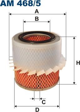 Filtron AM468/5 - Воздушный фильтр, двигатель unicars.by