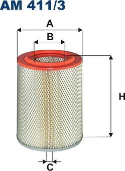 Filtron AM411/3 - Воздушный фильтр, двигатель unicars.by