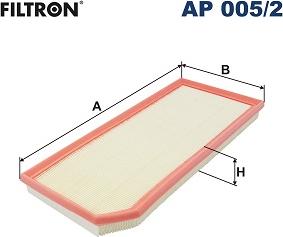 Filtron AP 005/2 - Воздушный фильтр, двигатель unicars.by