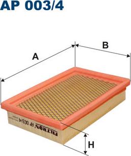 Filtron AP003/4 - Воздушный фильтр, двигатель unicars.by