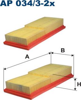Filtron AP034/3-2x - Воздушный фильтр, двигатель unicars.by