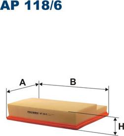 Filtron AP118/6 - Воздушный фильтр, двигатель unicars.by