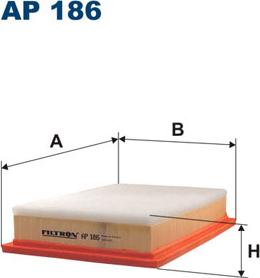 Filtron AP186 - Воздушный фильтр, двигатель unicars.by