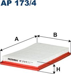 Filtron AP173/4 - Воздушный фильтр, двигатель unicars.by