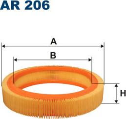 Filtron AR206 - Воздушный фильтр, двигатель unicars.by