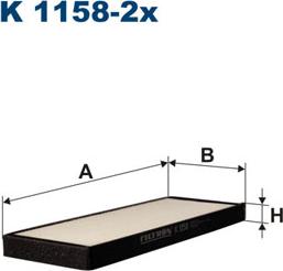 Filtron K1158-2x - Фильтр воздуха в салоне unicars.by