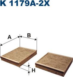 Filtron K1179A-2x - Фильтр воздуха в салоне unicars.by