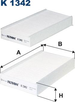 Filtron K1342-2x - Фильтр воздуха в салоне unicars.by