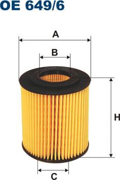 Filtron OE649/6 - Масляный фильтр unicars.by