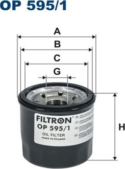 Filtron OP595/1 - Масляный фильтр unicars.by