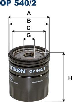 Filtron OP540/2 - Масляный фильтр unicars.by