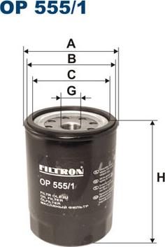 Filtron OP555/1 - Масляный фильтр unicars.by