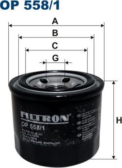 Filtron OP558/1 - Масляный фильтр unicars.by