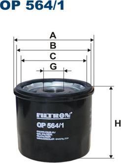 Filtron OP564/1 - Масляный фильтр unicars.by