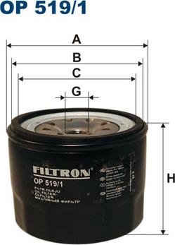 Filtron OP519/1 - Масляный фильтр unicars.by