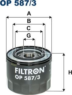 Filtron OP 587/3 - Масляный фильтр unicars.by