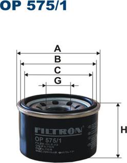 Filtron OP575/1 - Масляный фильтр unicars.by