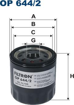 Filtron OP644/2 - Масляный фильтр unicars.by