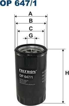 Filtron OP647/1 - Масляный фильтр unicars.by