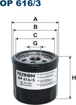 Filtron OP616/3 - Масляный фильтр unicars.by