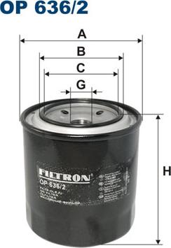 Filtron OP636/2 - Масляный фильтр unicars.by