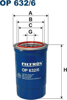 Filtron OP632/6 - Масляный фильтр unicars.by