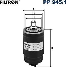 Filtron PP 945/1 - Топливный фильтр unicars.by