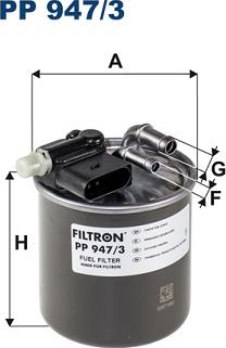 Filtron PP 947/3 - Топливный фильтр unicars.by