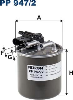 Filtron PP 947/2 - Топливный фильтр unicars.by