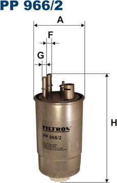 Filtron PP966/2 - Топливный фильтр unicars.by