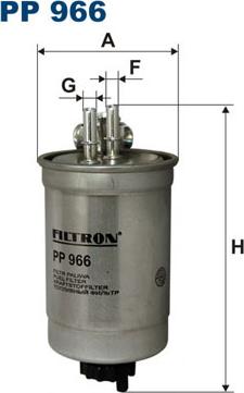 Filtron PP966 - Топливный фильтр unicars.by