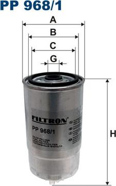 Filtron PP968/1 - Топливный фильтр unicars.by