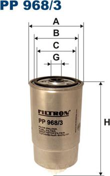 Filtron PP968/3 - Топливный фильтр unicars.by