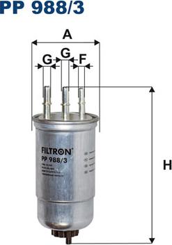 Filtron PP988/3 - Топливный фильтр unicars.by