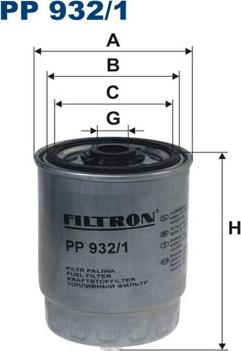 Filtron PP932/1 - Топливный фильтр unicars.by