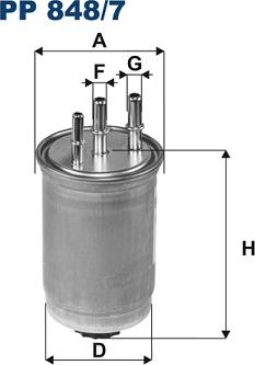 Filtron PP 848/7 - Топливный фильтр unicars.by