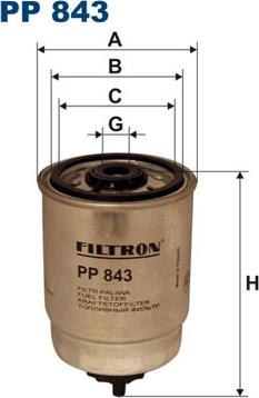 Filtron PP843 - Топливный фильтр unicars.by