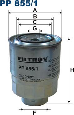 Filtron PP855/1 - Топливный фильтр unicars.by