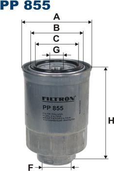 Filtron PP855 - Топливный фильтр unicars.by