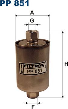 Filtron PP851 - Топливный фильтр unicars.by