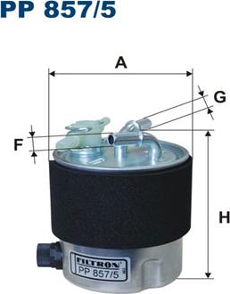 Filtron PP857/5 - Топливный фильтр unicars.by