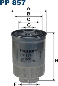 Filtron PP857 - Топливный фильтр unicars.by