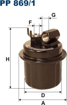 Filtron PP869/1 - Топливный фильтр unicars.by