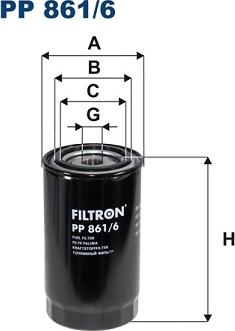 Filtron PP861/6 - Топливный фильтр unicars.by