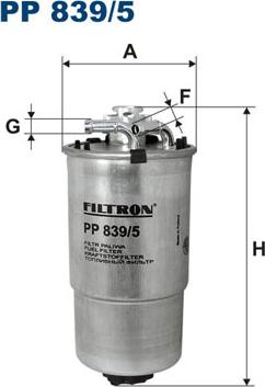 Filtron PP839/5 - Топливный фильтр unicars.by