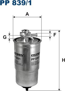 Filtron PP839/1 - Топливный фильтр unicars.by