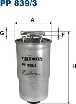 Filtron PP839/3 - Топливный фильтр unicars.by