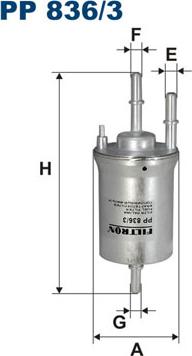 Filtron PP836/3 - Топливный фильтр unicars.by